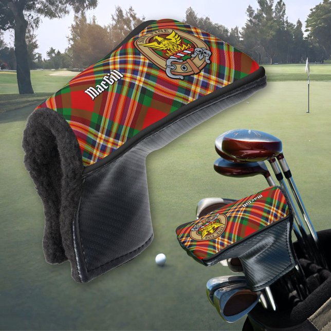 Clan MacGill Crest over Red Golf Head Cover (Creator Uploaded)