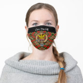 Clan MacGill Crest over Tartan Adult Cloth Face Mask (Worn)