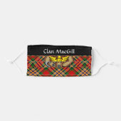 Clan MacGill Crest over Tartan Adult Cloth Face Mask (Front, Folded)