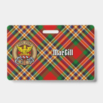 Clan MacGill Crest over Tartan Badge