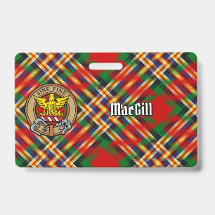 Clan MacGill Crest over Tartan Badge