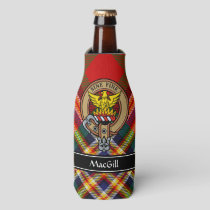 Clan MacGill Crest over Tartan Bottle Cooler
