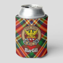 Clan MacGill Crest over Tartan Can Cooler