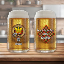 Clan MacGill Crest over Tartan Can Glass