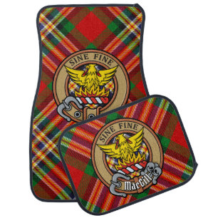Clan MacGill Crest over Tartan Car Floor Mat