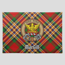 Clan MacGill Crest over Tartan Cloth Placemat