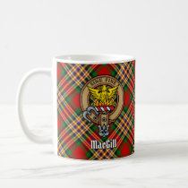 Clan MacGill Crest over Tartan Coffee Mug