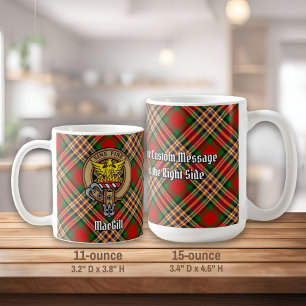 Clan MacGill Crest over Tartan Coffee Mug