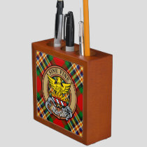 Clan MacGill Crest over Tartan Desk Organizer