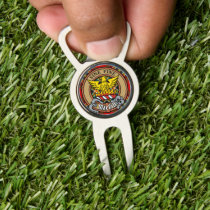 Clan MacGill Crest over Tartan Divot Tool