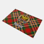 Clan MacGill Crest over Tartan Doormat (Angled)