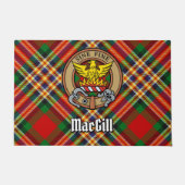 Clan MacGill Crest over Tartan Doormat (Front)
