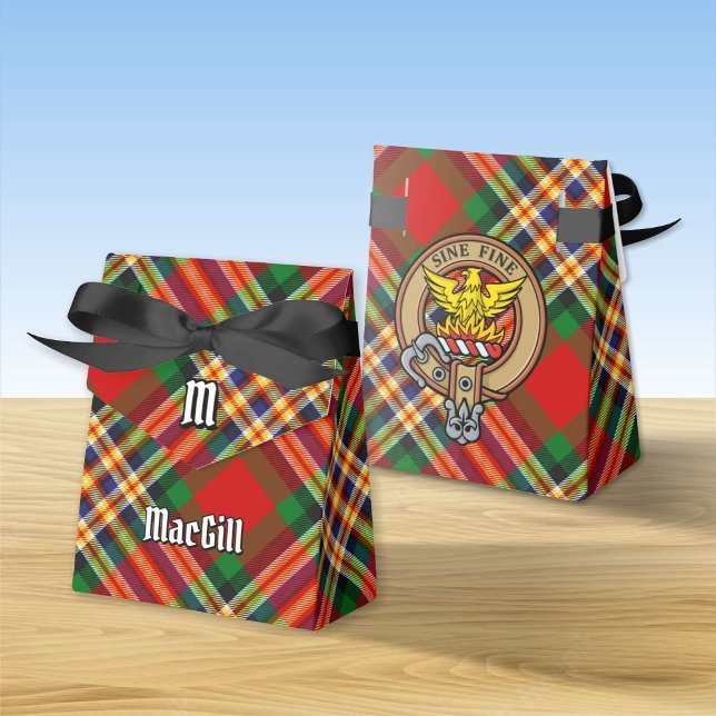 Clan MacGill Crest over Tartan Favor Box (Creator Uploaded)