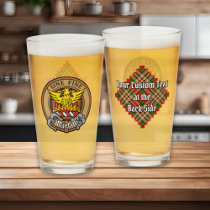 Clan MacGill Crest over Tartan Glass