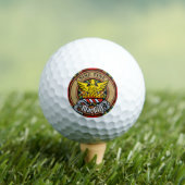 Clan MacGill Crest over Tartan Golf Balls (Insitu Tee)