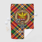Clan MacGill Crest over Tartan Golf Towel (InSitu)