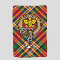 Clan MacGill Crest over Tartan Golf Towel