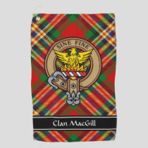 Clan MacGill Crest over Tartan Golf Towel