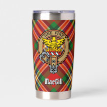 Clan MacGill Crest over Tartan Insulated Tumbler