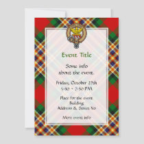 Clan MacGill Crest over Tartan Invitation