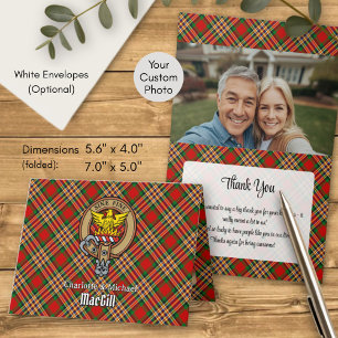 Clan MacGill Crest over Tartan Invitation