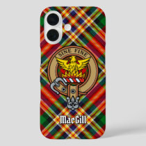 Clan MacGill Crest over Tartan iPhone Case