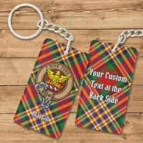 Clan MacGill Crest over Tartan Keychain