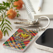 Clan MacGill Crest over Tartan Keychain (Front Right)