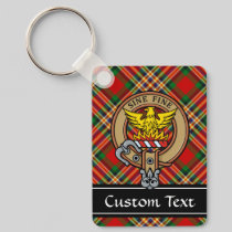 Clan MacGill Crest over Tartan Keychain