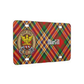 Clan MacGill Crest over Tartan License Plate (Right)
