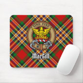 Clan MacGill Crest over Tartan Mouse Pad (With Mouse)