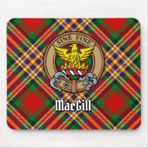 Clan MacGill Crest over Tartan Mouse Pad
