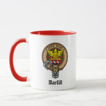 Clan MacGill Crest over Tartan Mug
