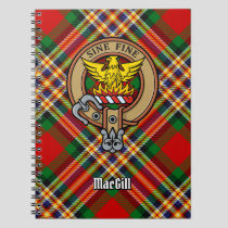 Clan MacGill Crest over Tartan Notebook