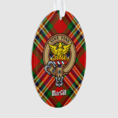 Clan MacGill Crest over Tartan Ornament (Front)