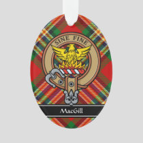 Clan MacGill Crest over Tartan Ornament