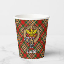 Clan MacGill Crest over Tartan Paper Cups