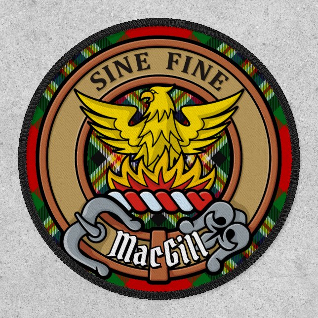 Clan MacGill Crest over Tartan Patch (Front)