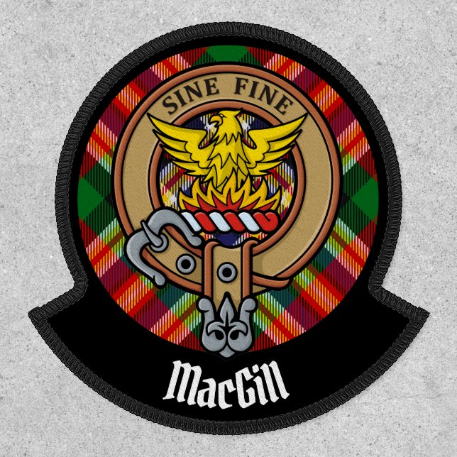 Clan MacGill Crest over Tartan Patch (Front)