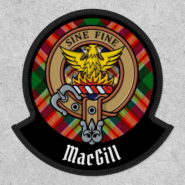 Clan MacGill Crest over Tartan Patch (Front)