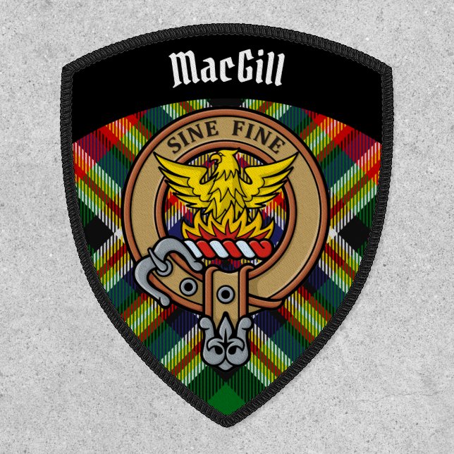 Clan MacGill Crest over Tartan Patch (Front)