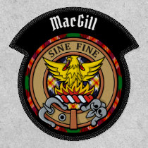Clan MacGill Crest over Tartan Patch