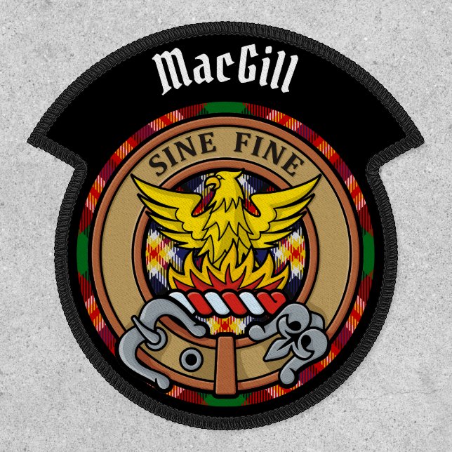 Clan MacGill Crest over Tartan Patch (Front)