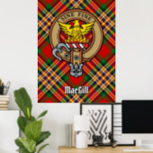 Clan MacGill Crest over Tartan Poster (Home Office)