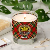 Clan MacGill Crest over Tartan Scented Candle