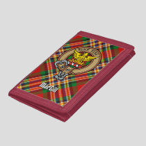 Clan MacGill Crest over Tartan Trifold Wallet