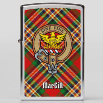 Clan MacGill Crest over Tartan Zippo Lighter