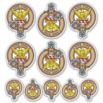 Clan MacGill Crest Sticker Set