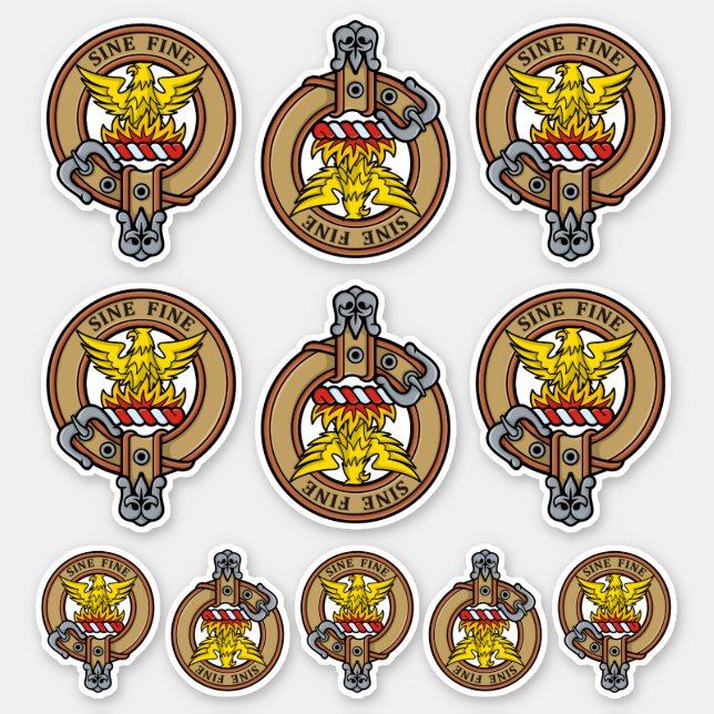 Clan MacGill Crest Sticker Set (Front)