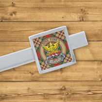 Clan MacGill over Tartan Silver Finish Tie Bar